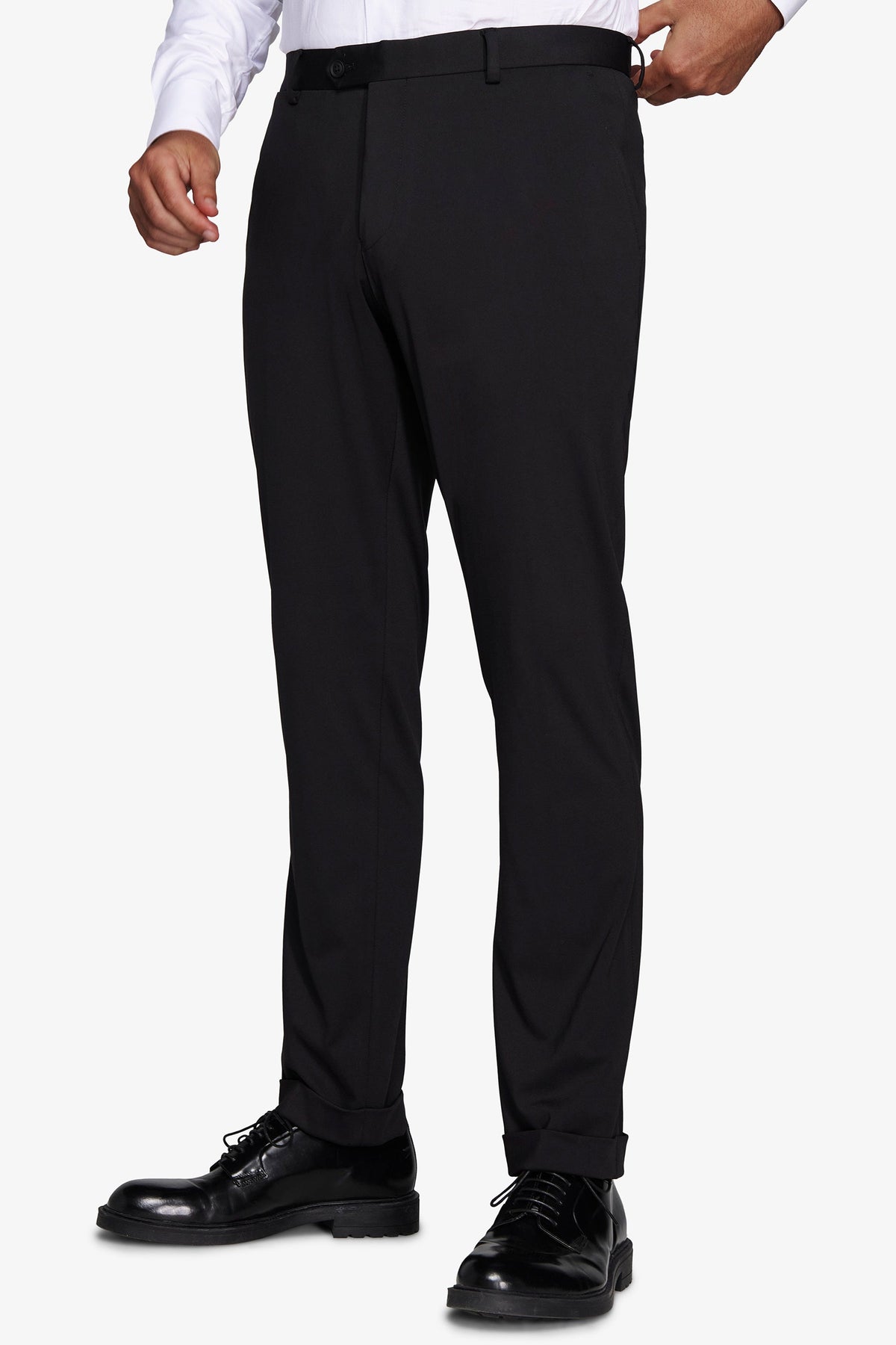 Pantaloni in jersey tecnico neri slim-Dan John