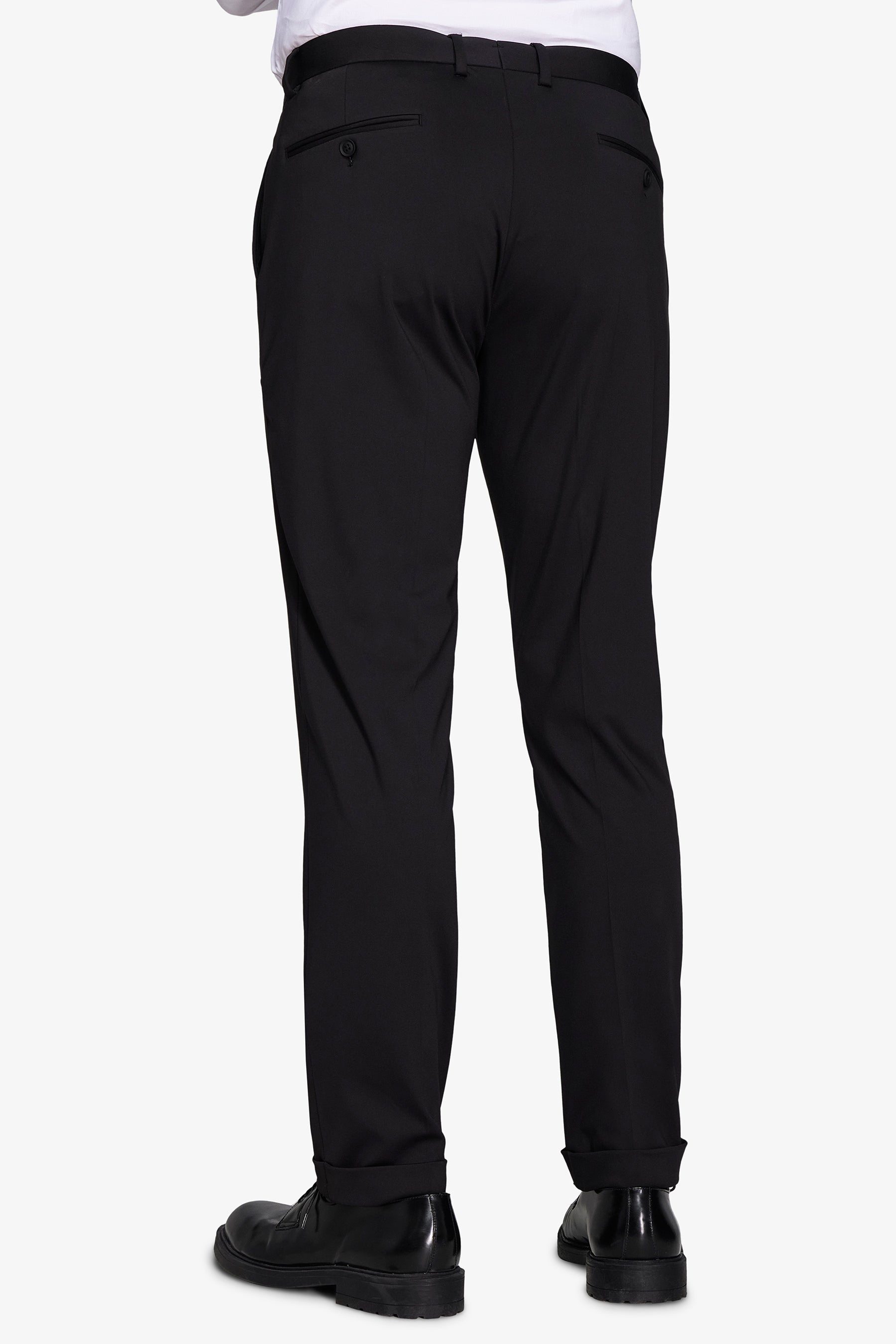 Pantaloni in jersey tecnico neri slim-Dan John