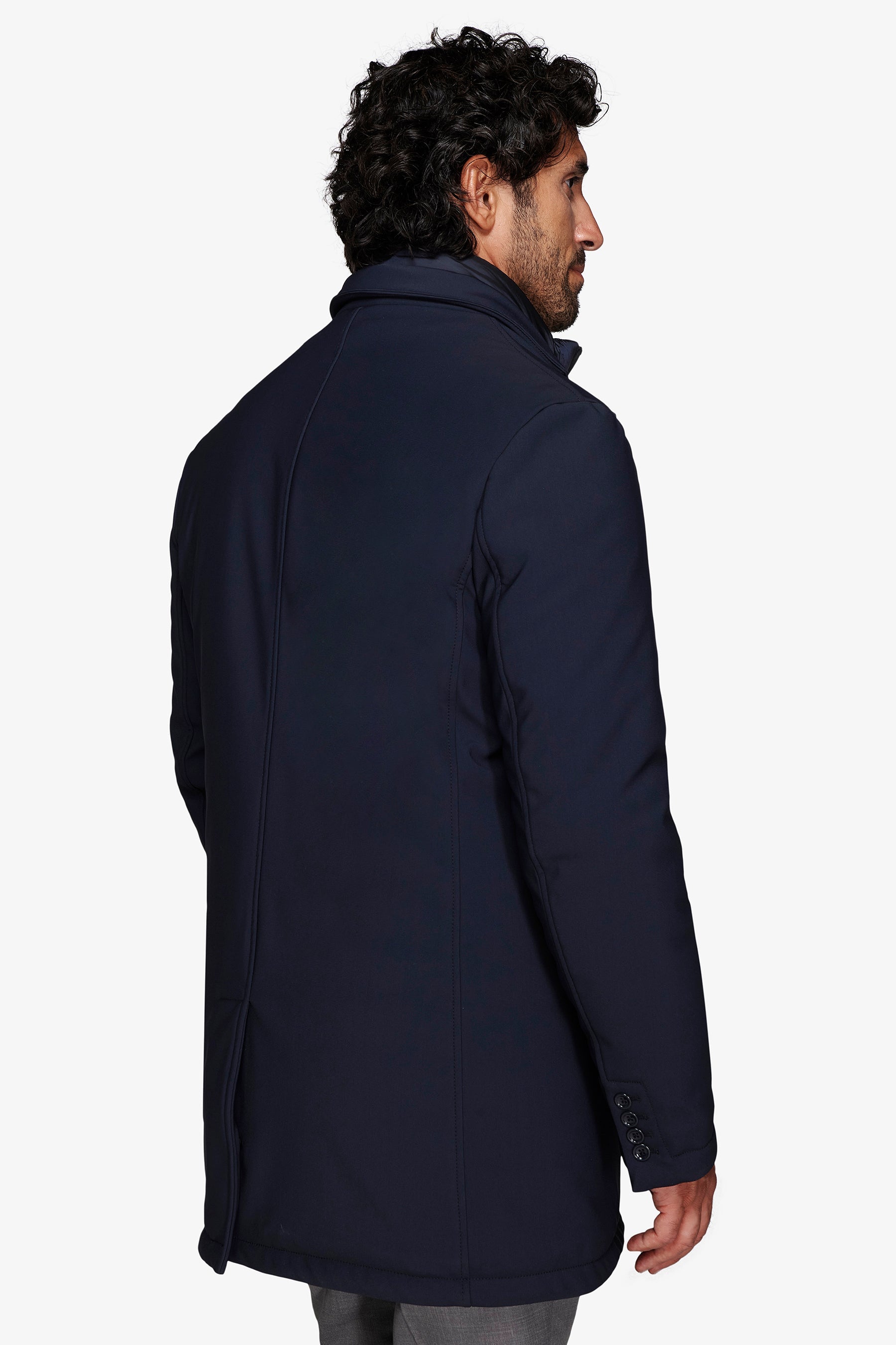 Cappotto tecnico trapuntato blu-Dan John
