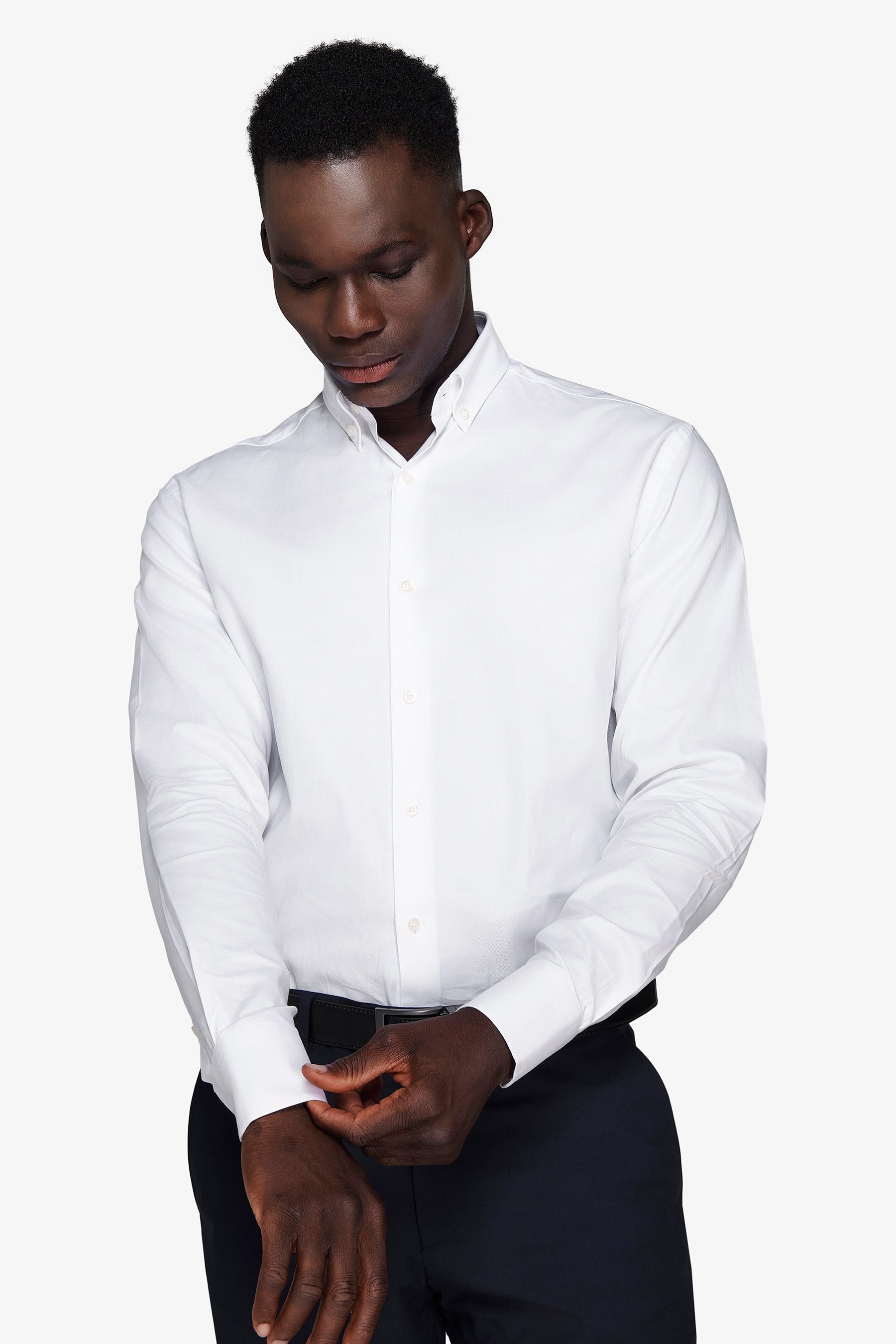 Camicia oxford button down bianca-Dan John