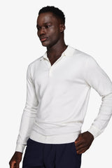 Polo in maglia con bottoni basic panna-Dan John