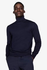 Maglia dolcevita basic blu-Dan John