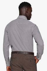 Camicia pied de poule marrone-Dan John