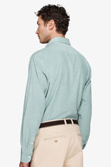 Camicia in velluto millerighe verde acqua-Dan John