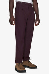 Pantaloni doppia pinces bordeaux-Dan John
