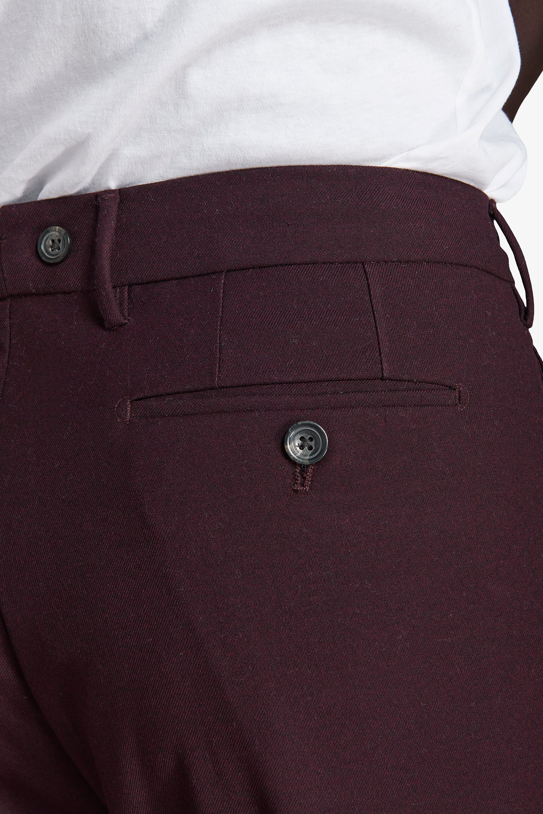Pantaloni doppia pinces bordeaux-Dan John
