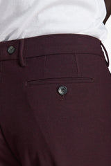 Pantaloni doppia pinces bordeaux-Dan John