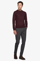 Maglia girocollo effetto lambswool bordeaux-Dan John