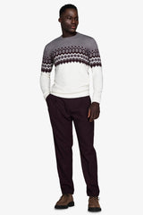 Maglia girocollo nordic bordeaux-Dan John