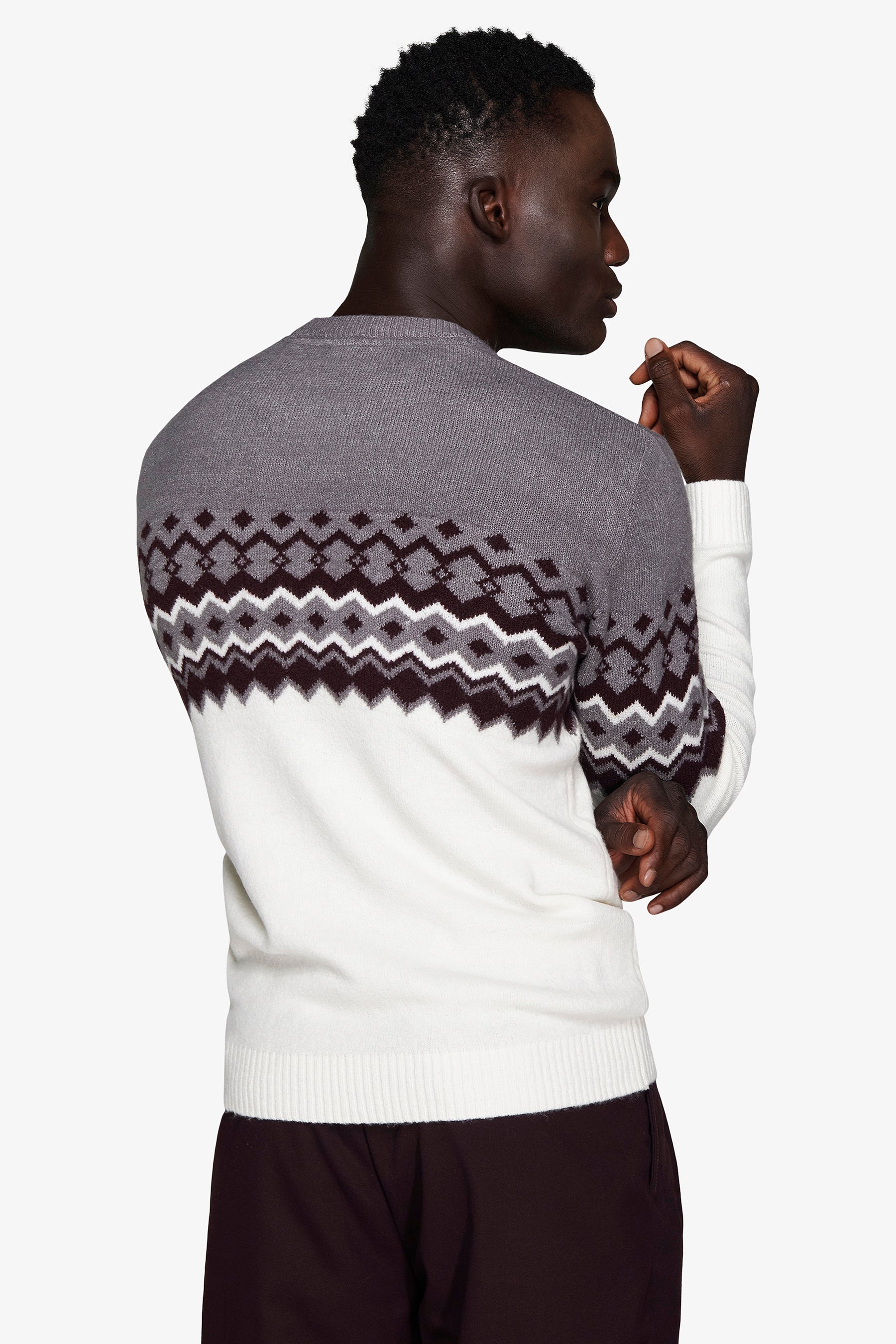 Maglia girocollo nordic bordeaux-Dan John