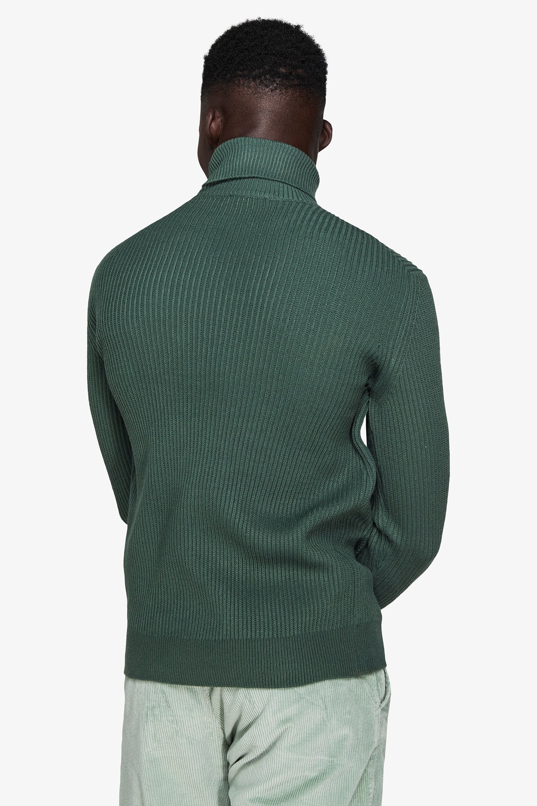 Maglia dolcevita costa inglese verde-Dan John