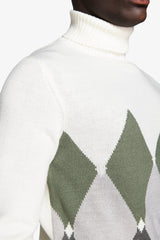 Maglia dolcevita rombi panna-Dan John