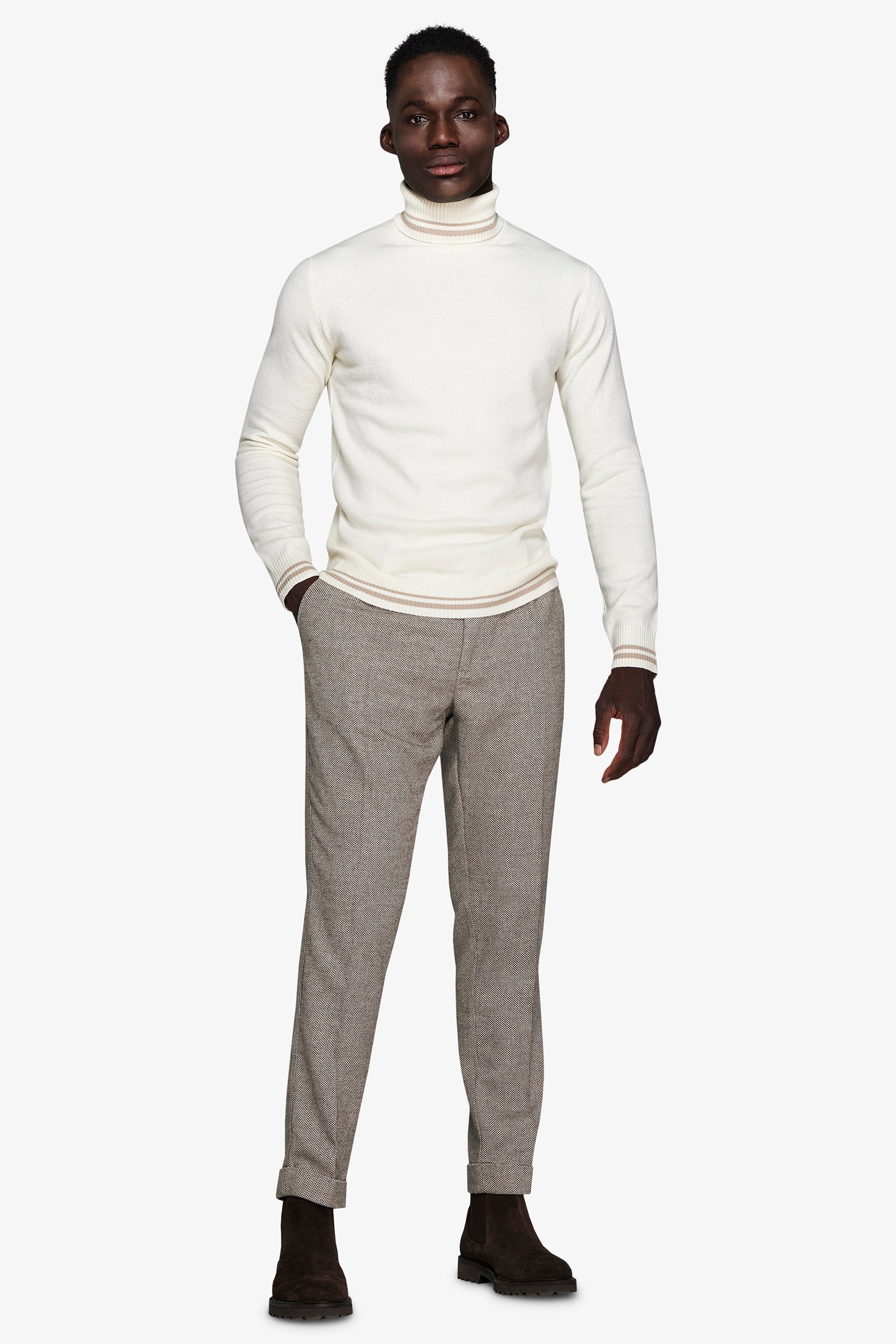 Maglia dolcevita lambswool panna DNJ-Dan John