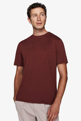 T-shirt basic in cotone leggero bordeaux-Dan John