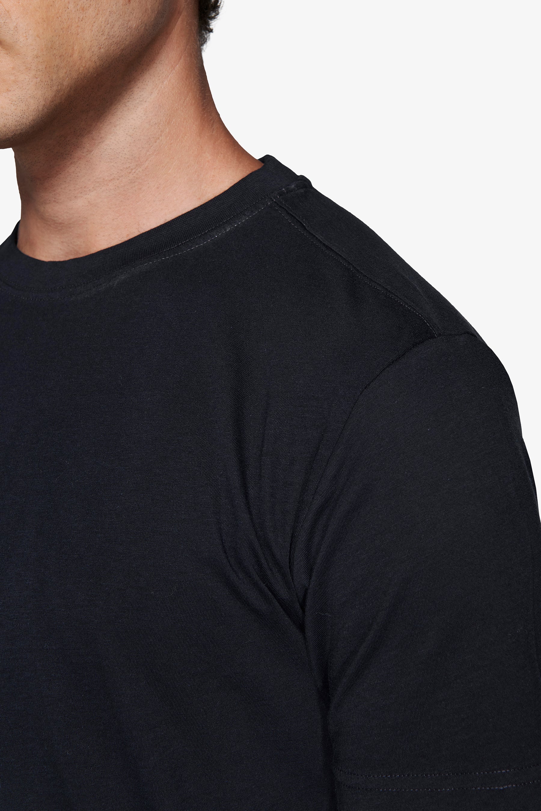 T-shirt basic in cotone leggero blu-Dan John