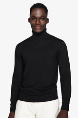 Maglia dolcevita basic nera-Dan John