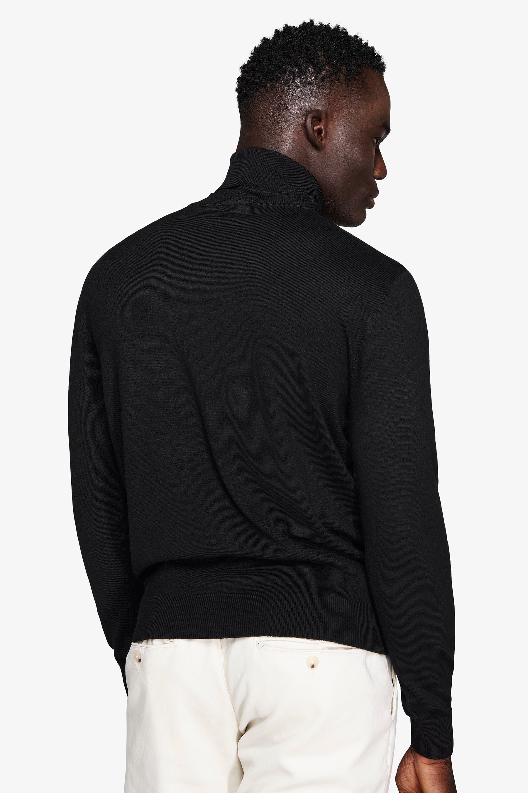 Maglia dolcevita basic nera-Dan John