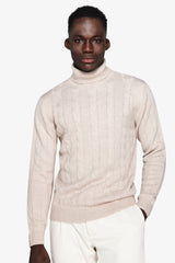 Maglia dolcevita treccia corda-Dan John