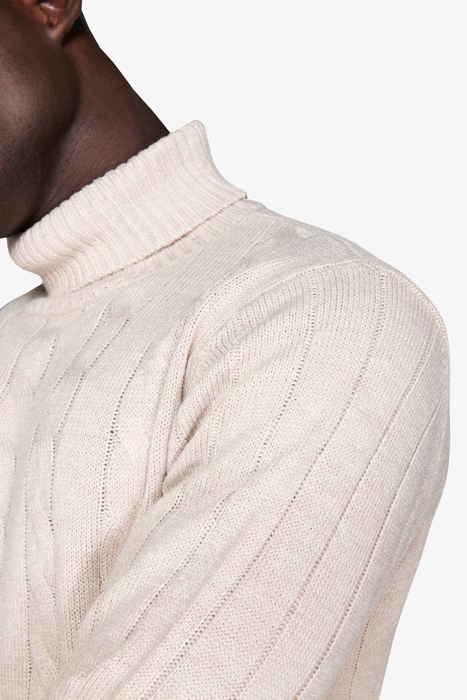 Maglia dolcevita treccia corda-Dan John