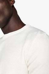 Maglia girocollo armaturata chicco riso panna-Dan John