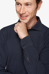 Polo piquet stretch con collo camicia avion-Dan John