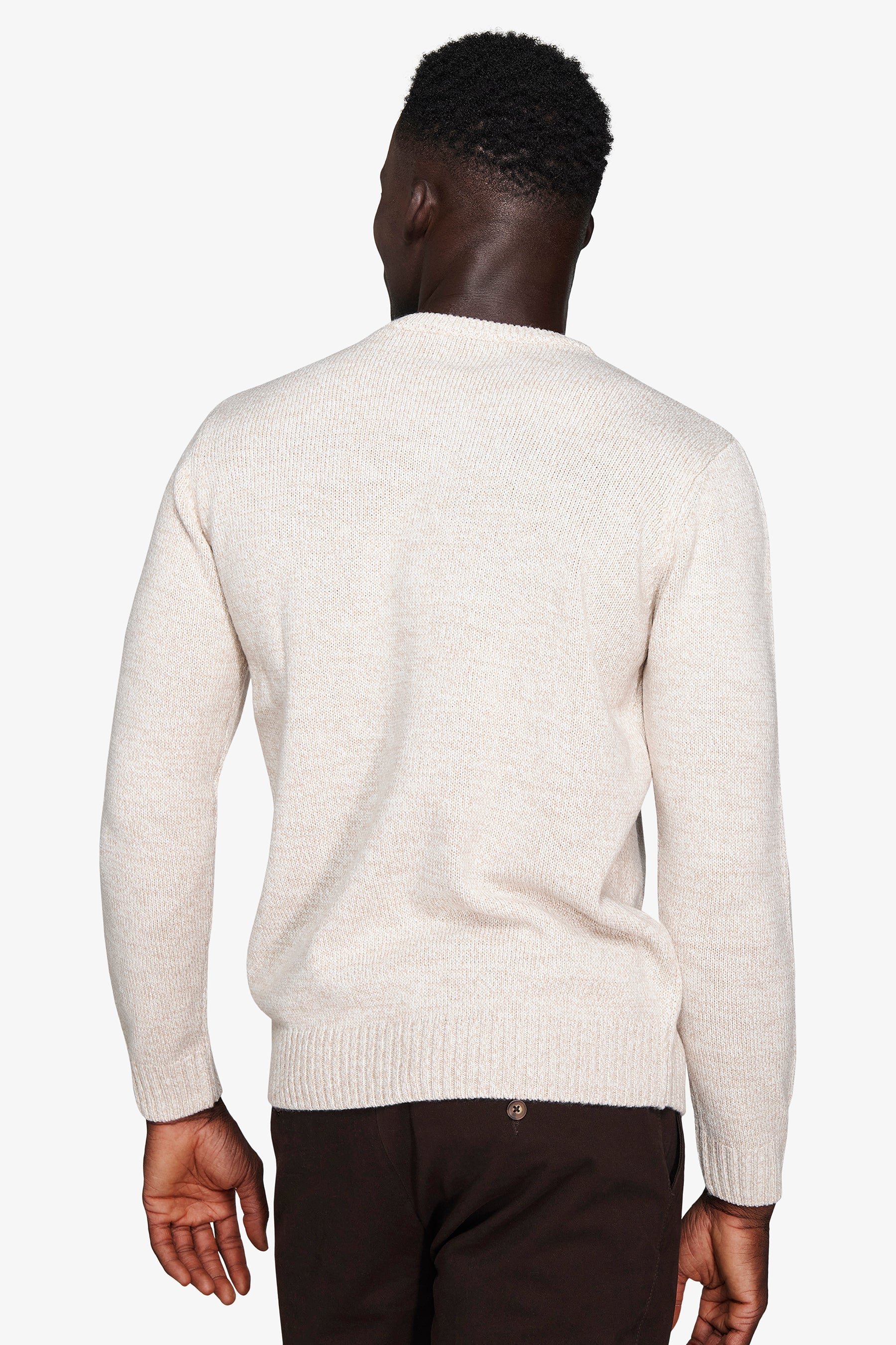 Maglia girocollo mouline' corda-Dan John