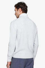 Maglia dolcevita a coste celeste-Dan John