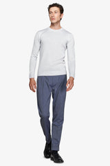 Maglia girocollo effetto lambswool celeste-Dan John