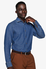 Camicia denim lavaggio scuro chambray-Dan John