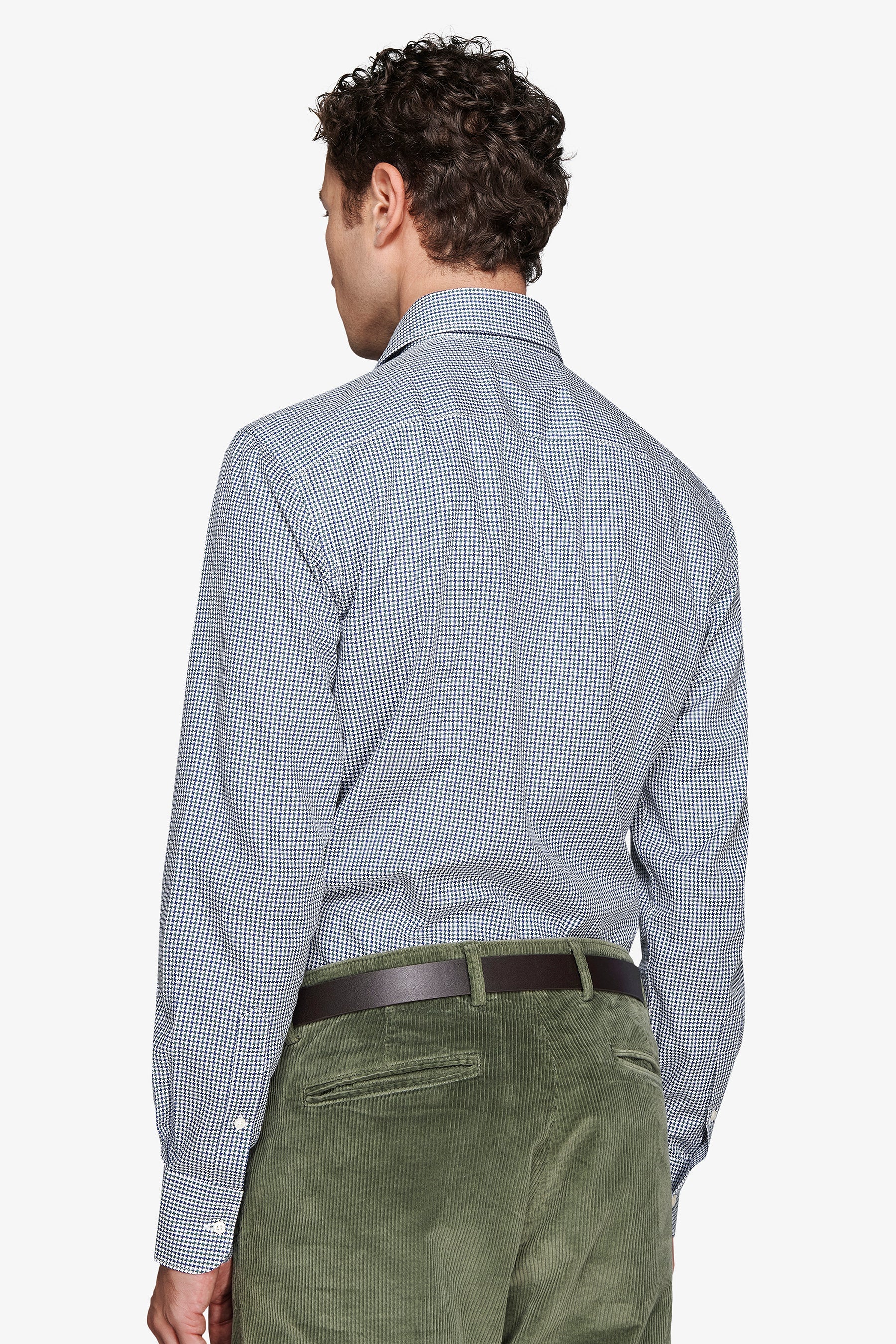 Camicia pied de poule verde-Dan John