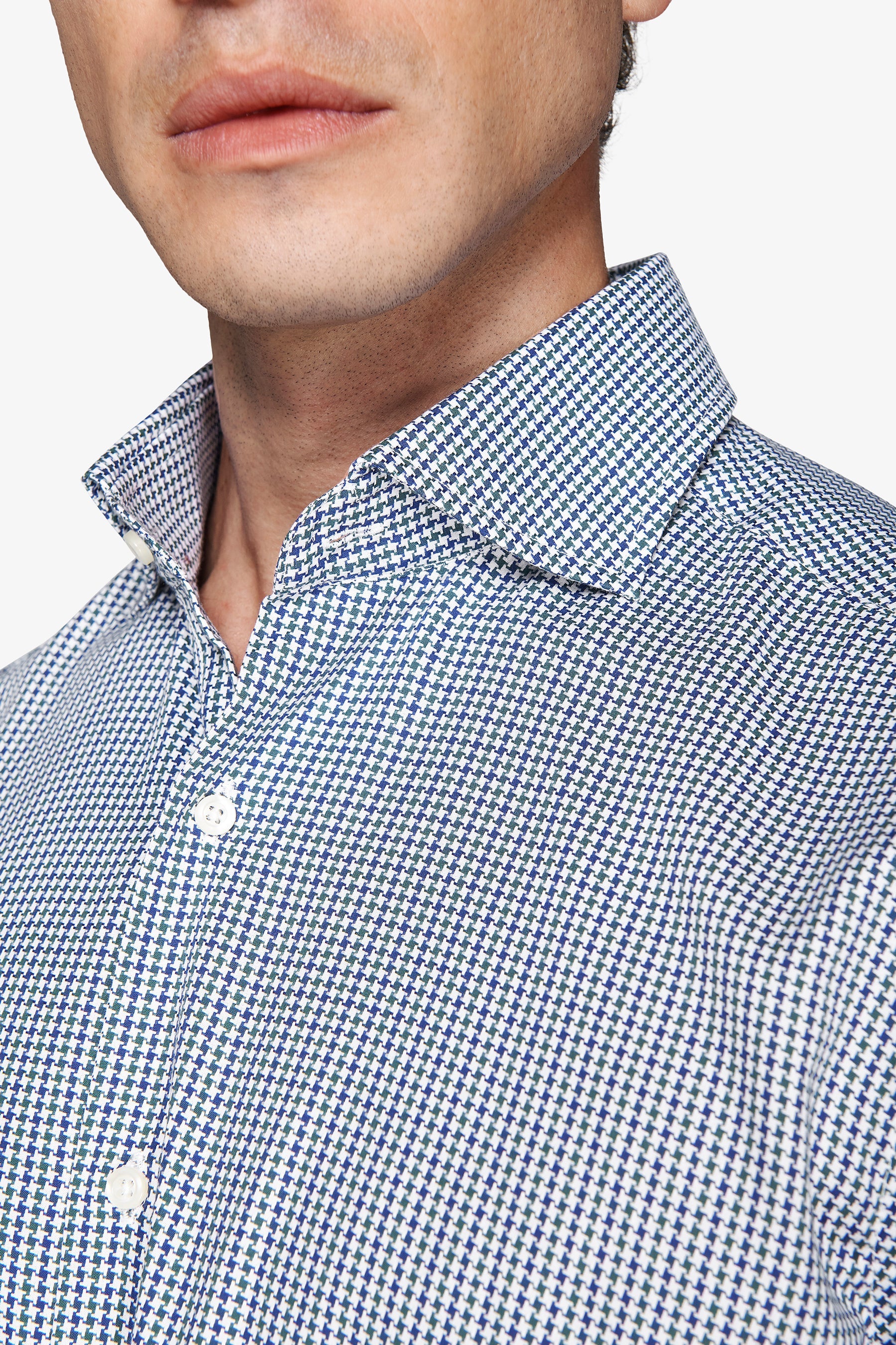 Camicia pied de poule verde-Dan John