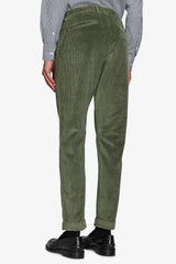 Pantaloni velluto millerighe verde-Dan John