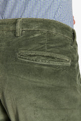 Pantaloni velluto millerighe verde-Dan John
