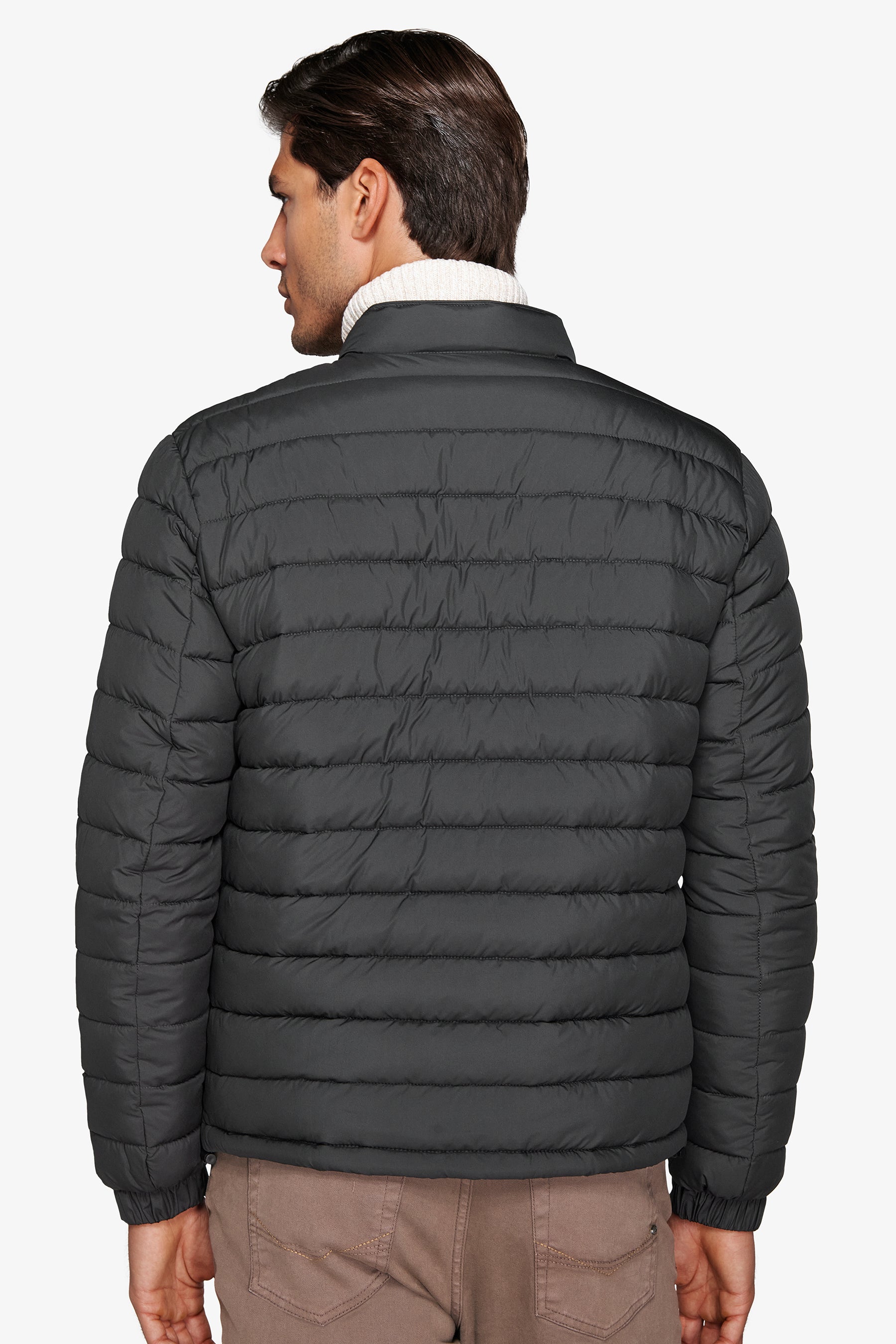 Piumino full zip trapuntato verde-Dan John