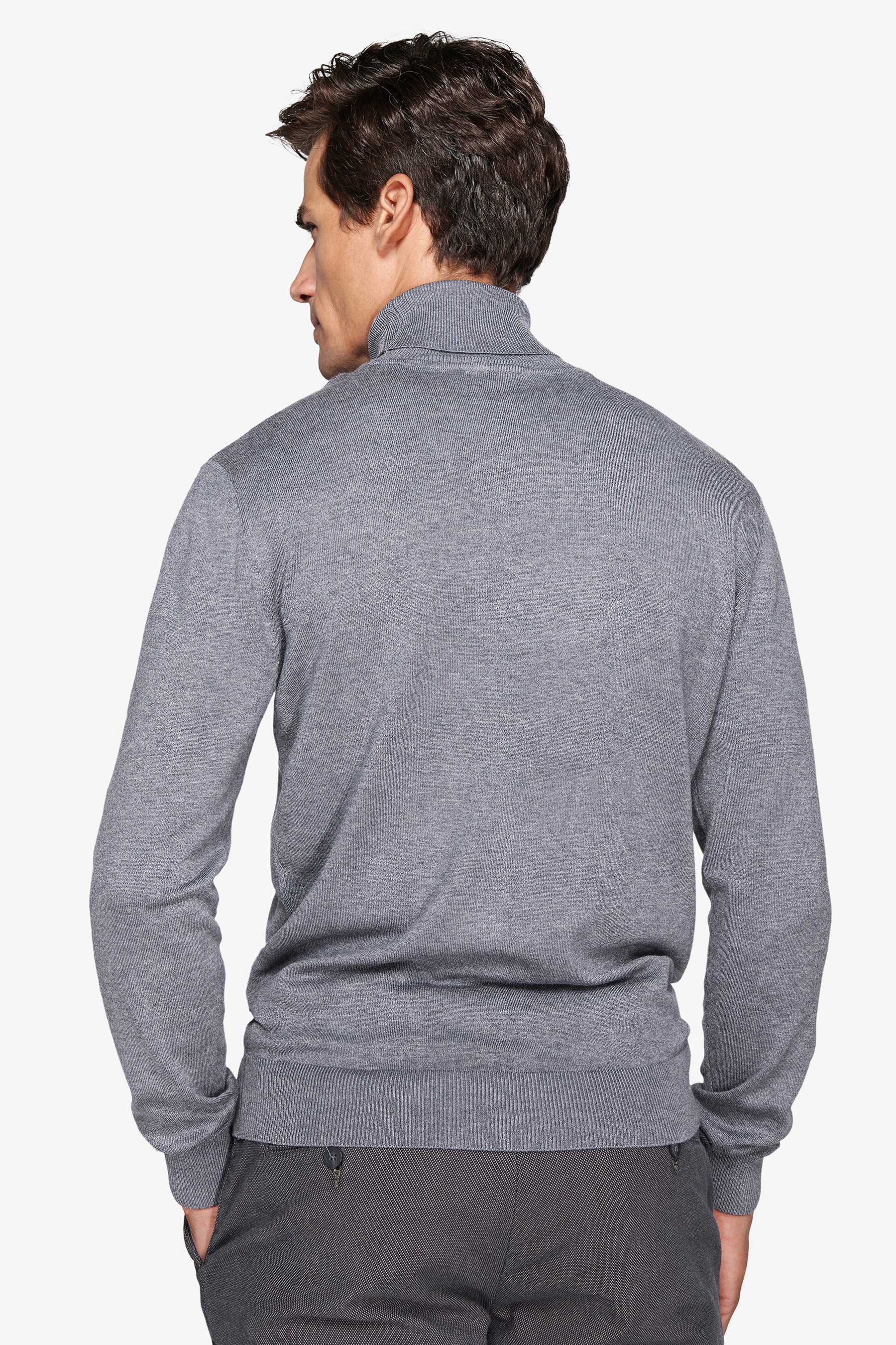 Maglia dolcevita basic grigio-Dan John