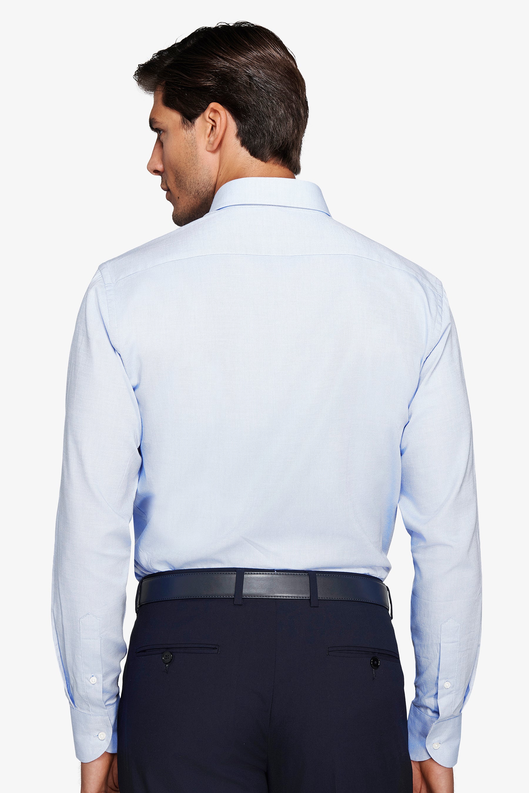 Camicia oxford button down azzurra-Dan John