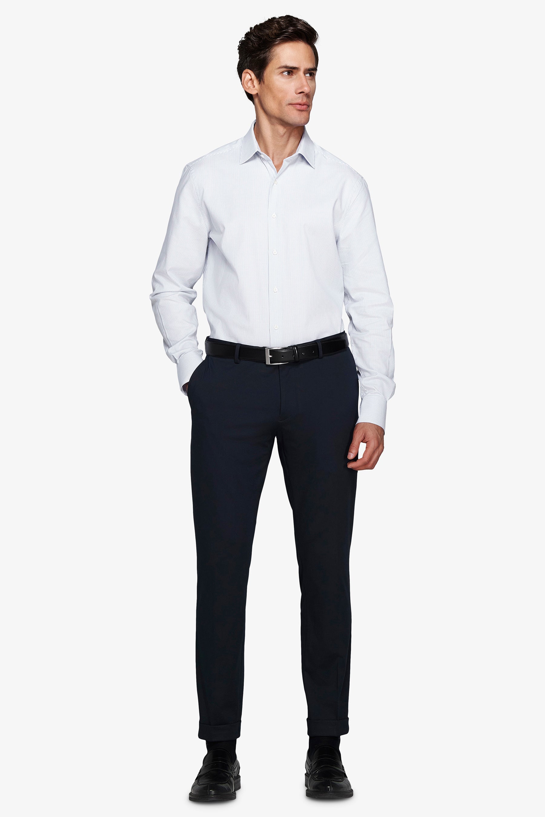 Camicia riga sottile strutturata-Dan John