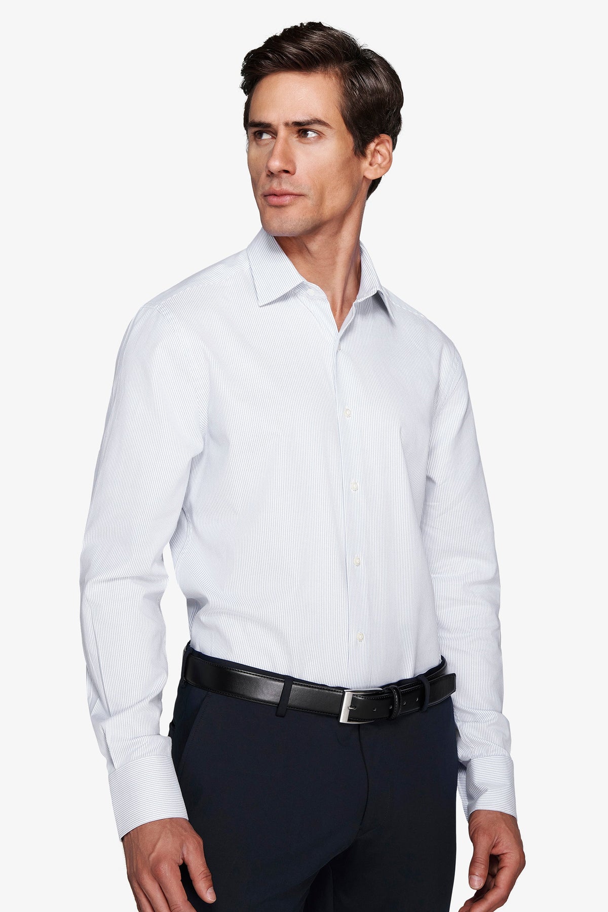 Camicia riga sottile strutturata-Dan John