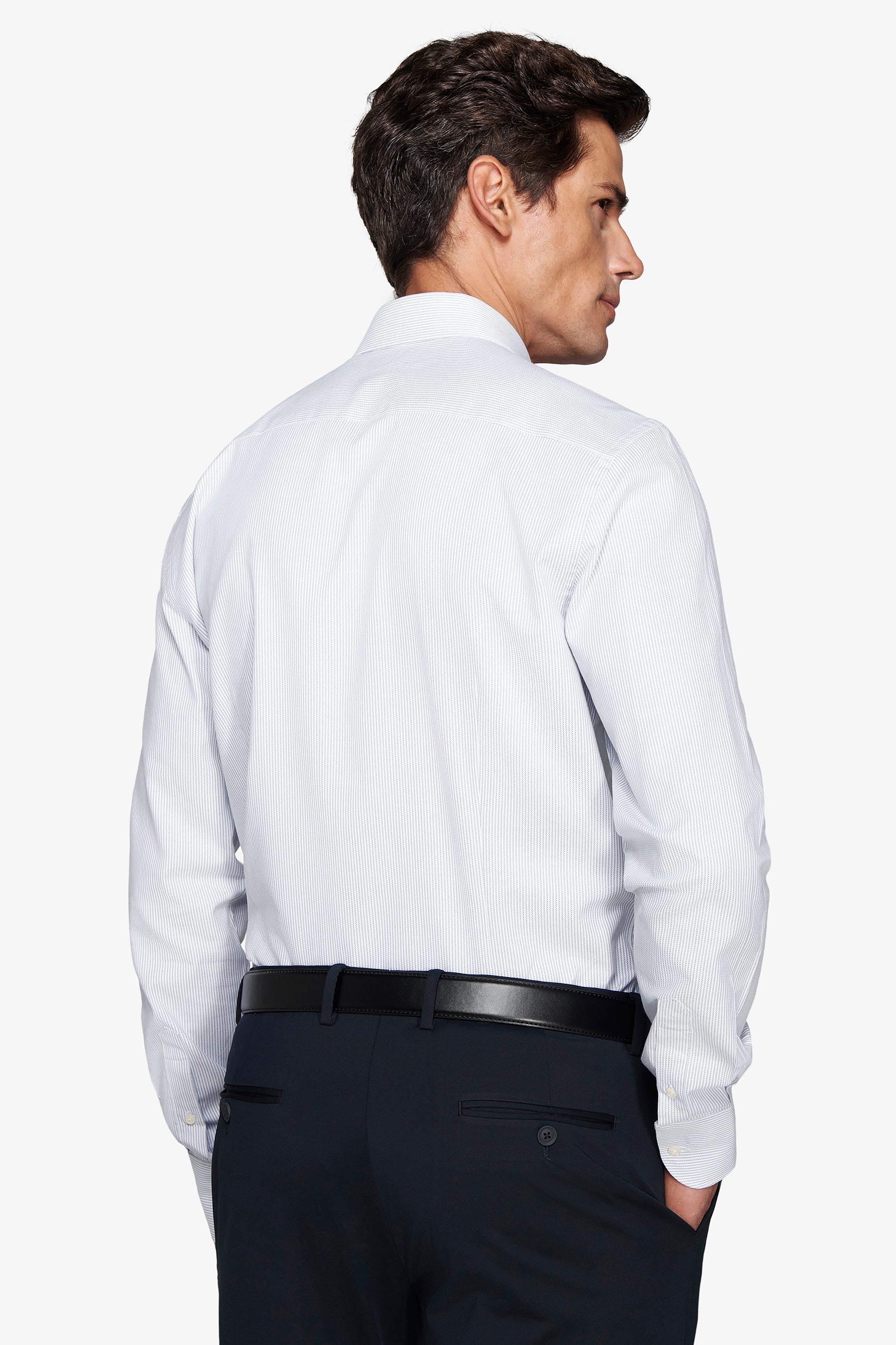 Camicia riga sottile strutturata-Dan John