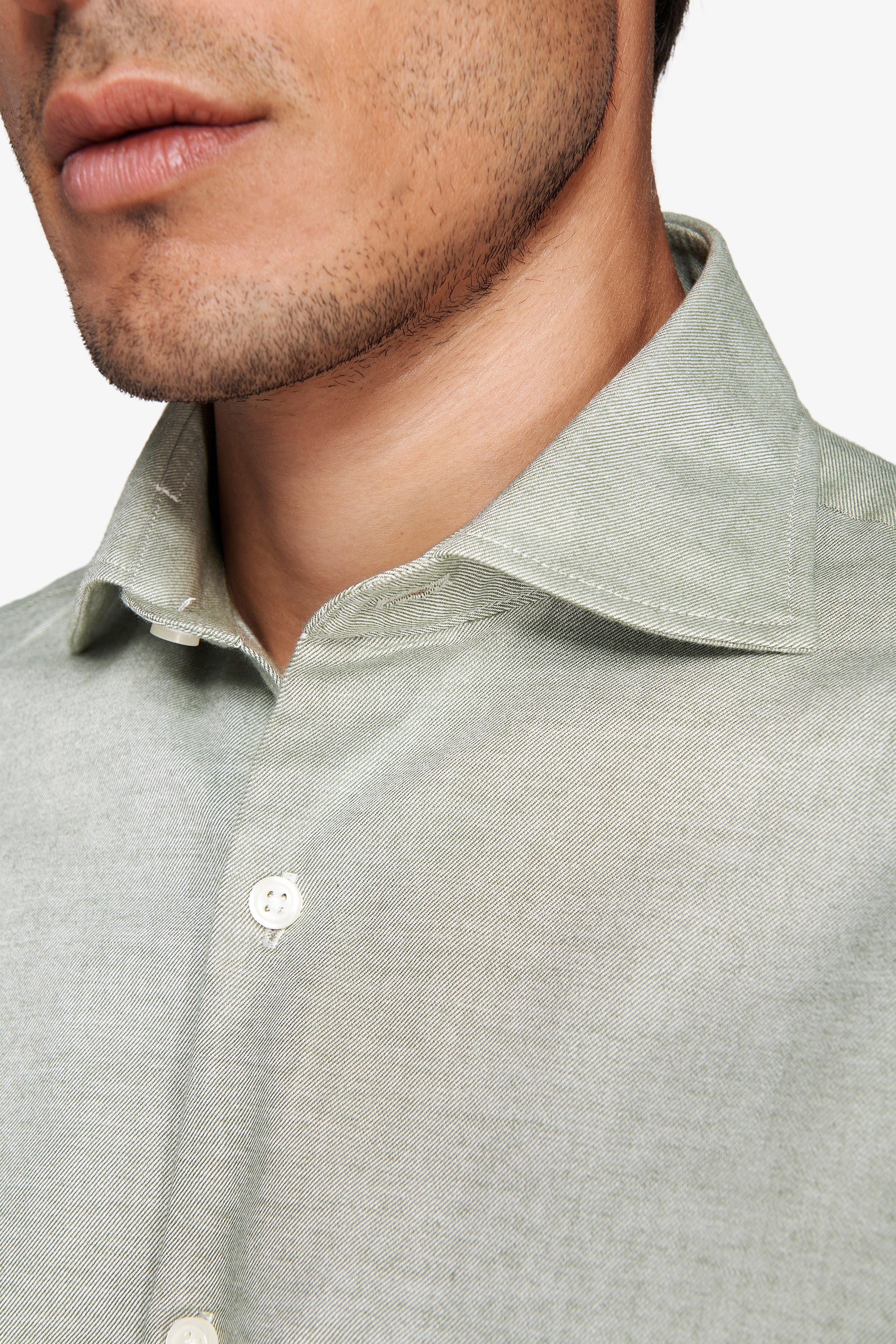 Camicia effetto flanella verde-Dan John