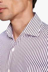 Camicia a righe bordeaux-Dan John