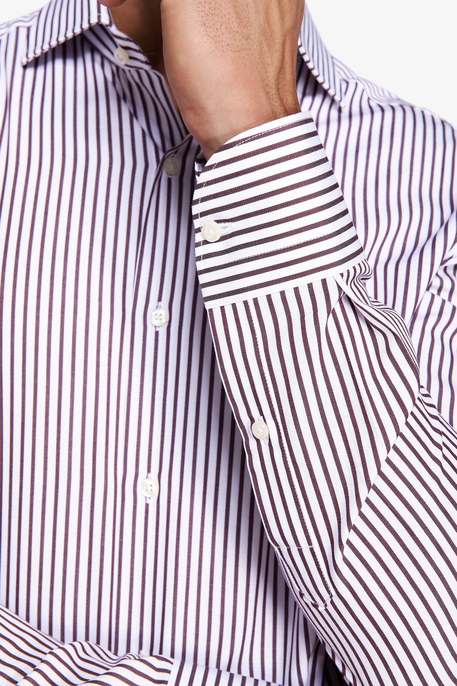 Camicia a righe bordeaux-Dan John