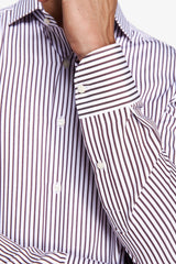 Camicia a righe bordeaux-Dan John