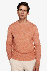 Maglia girocollo mouline' arancio-Dan John