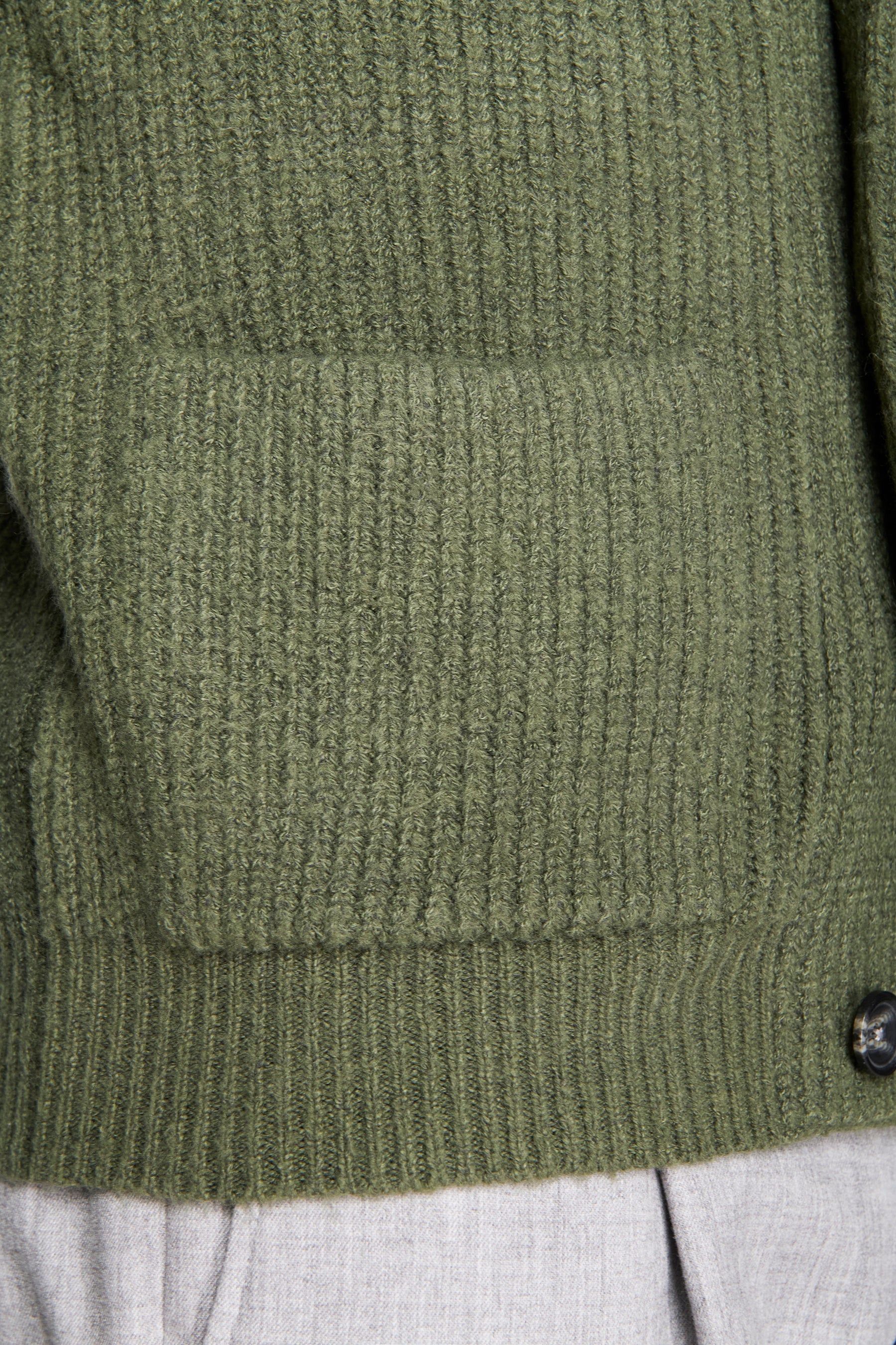 Cardigan collo sciallato verde-Dan John