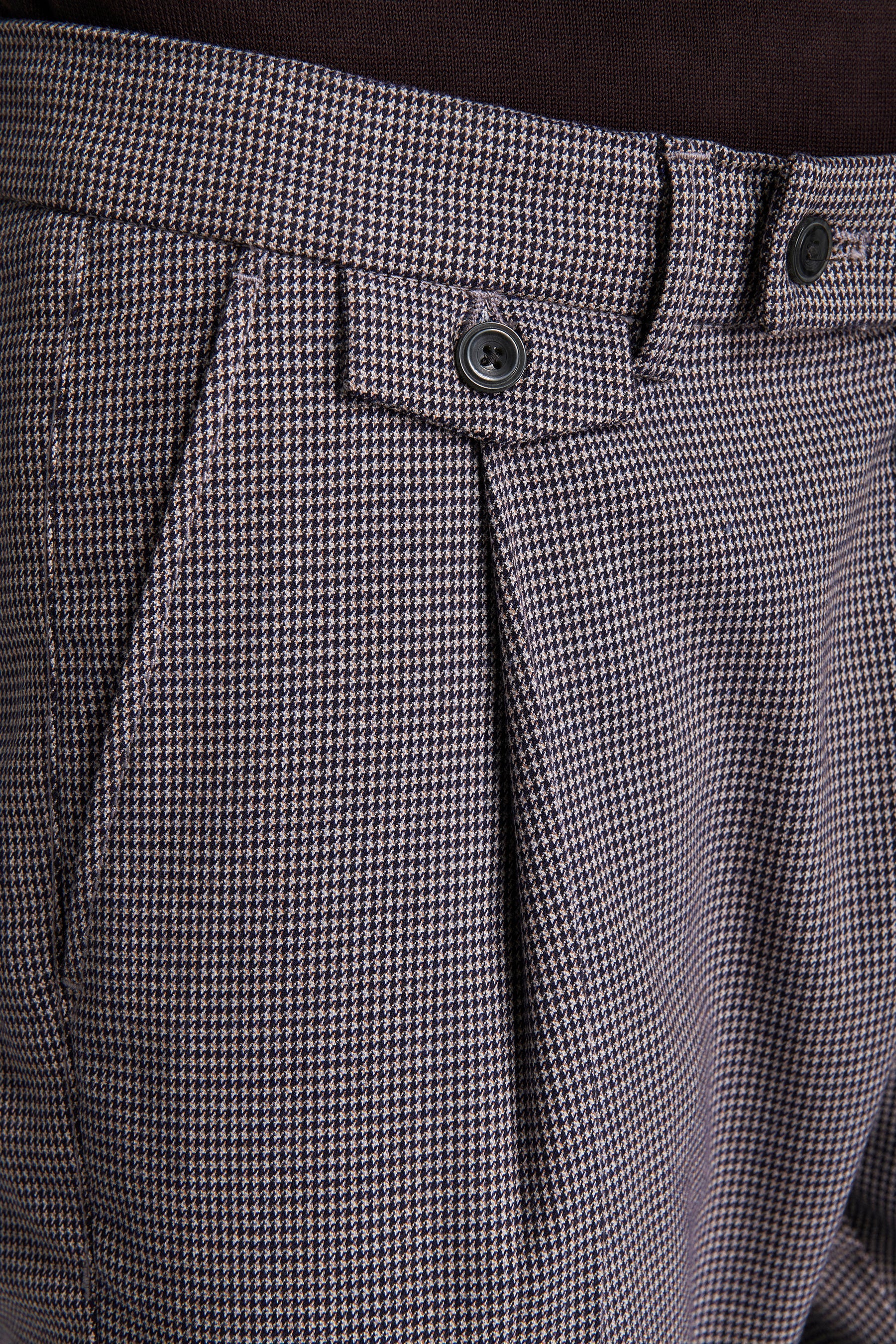 Pantaloni pied de poule tortora-Dan John