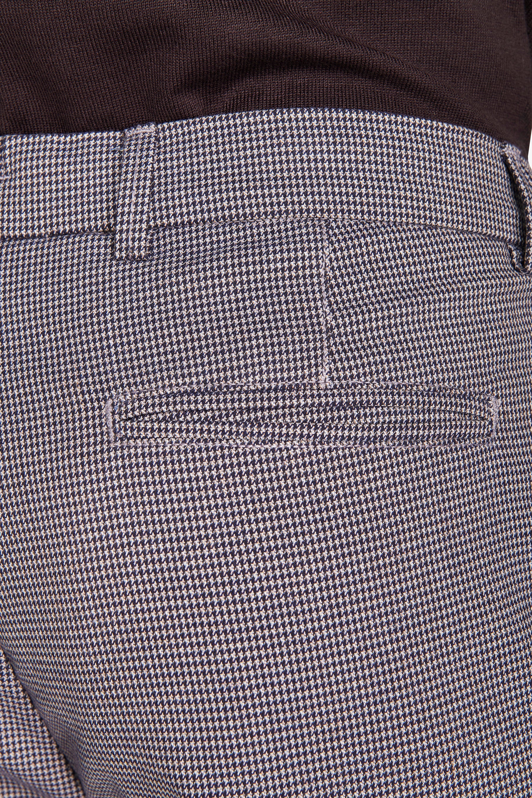 Pantaloni pied de poule tortora-Dan John