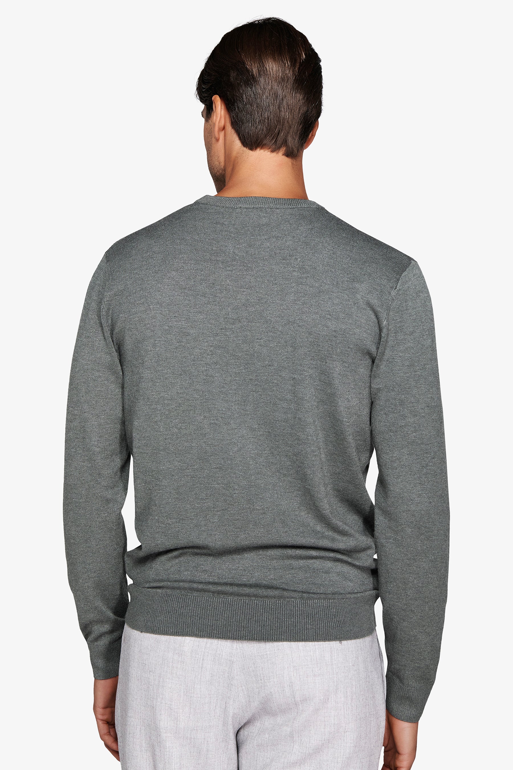 Maglia girocollo basic verde-Dan John