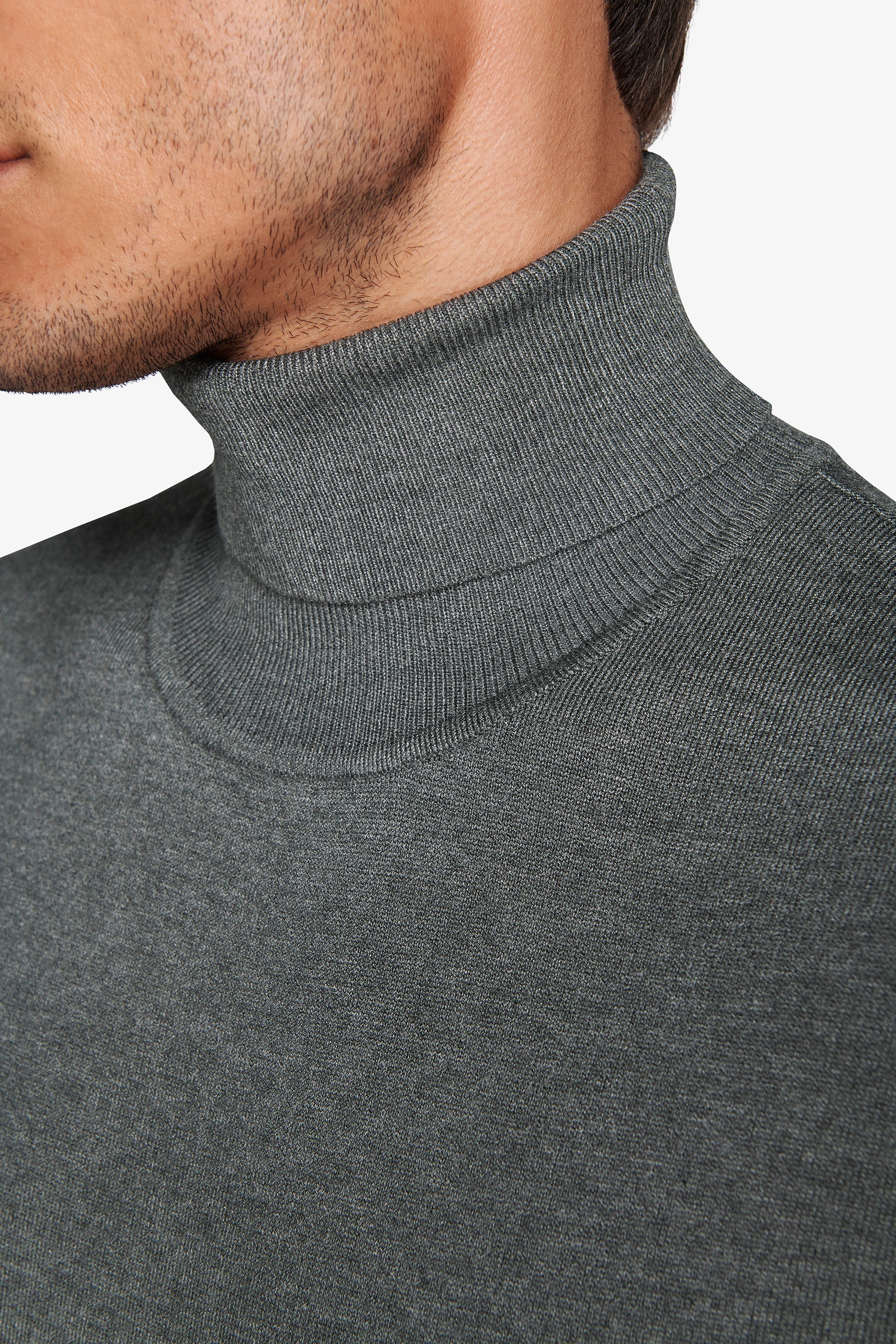 Maglia dolcevita basic verde-Dan John