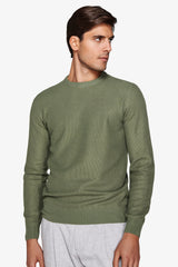 Maglia girocollo armaturata chicco riso verde-Dan John
